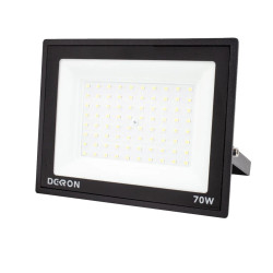 Прожектор светодиодный Dekron 70W 6500К IP65 5600Лм черный