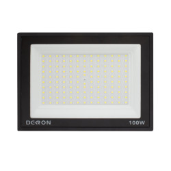 Прожектор светодиодный Dekron 100W 6500К IP65 8000Лм черный