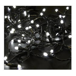 Гирлянда светодиодная Нить 10м 100 LED БЕЛЫЙ черный ПВХ IP65 эффект мерцания 24В соединяется NEON-NIGHT нужен трансформатор