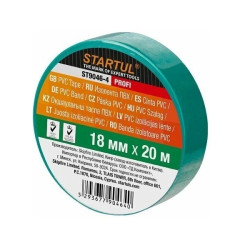 Изолента ПВХ 18ммх20м зеленая STARTUL PROFI (ST9046-4)