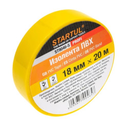 Изолента ПВХ 18ммх20м желтая STARTUL PROFI (ST9046-5)