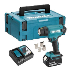 Термовоздуходувка MAKITA DHG 181 ZK в кейсе, набор сопл + АКЦИЯ АКБ BL 1860 со скидкой 50%