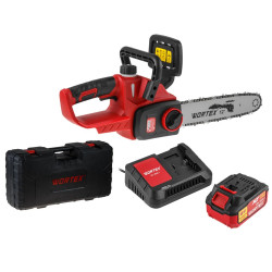 Аккум. пила цепная WORTEX CEC 3018-1 в чем.  XLT SET БЕСЩЁТ., 18 В, 30 см