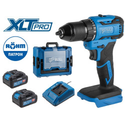 Аккум. дрель-шуруповерт BULL SR 1804 R-series Xcase XLTpro БЕСЩЕТ., Импульс., 18 В, 50 Н*м, 2х4 А*ч