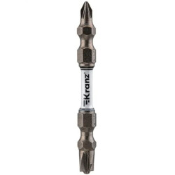 Бита для шуруповерта PZ/FL1 x PZ/FL2х65 мм (2 шт/уп) KRANZ