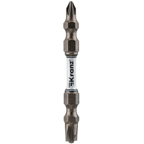 Бита для шуруповерта PZ/FL1 x PZ/FL2х65 мм (2 шт/уп) KRANZ - изображение 1