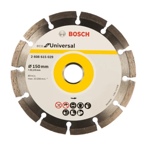 Алмазный круг 150х22,23 мм по бетону сегмент. ECO for Universal BOSCH - изображение 1