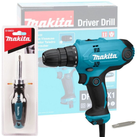 Дрель-шуруповерт MAKITA DF0300X1 в кор. + Отвертка D-58833 - изображение 1