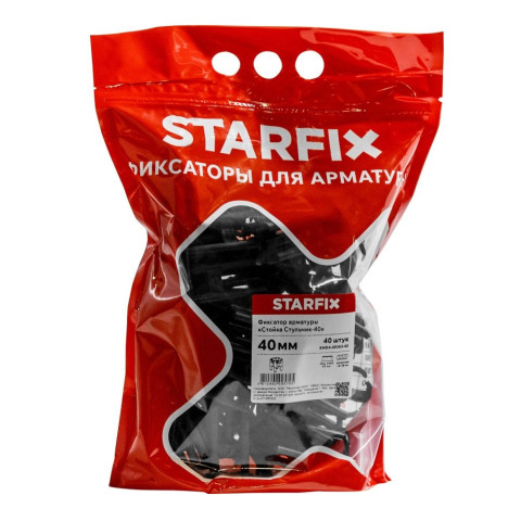 Фиксатор арматуры "Стойка/Стульчик-40" 6-18 (40 шт в дой-паке) STARFIX - изображение 1